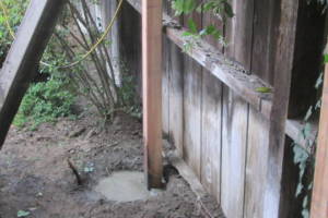 Carpentry Fence Leaning Repair - Carpentry