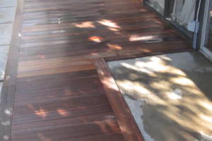 Landscaping Pressure Washing Wood Patio - Landscaping