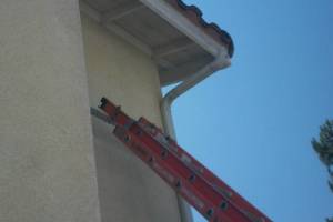 Landscaping Rain Gutter Broken Repair - Landscaping