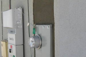 Painting Stucco Electrical Panel Install - Painting