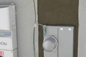 Painting Stucco Electrical Panel Install - Painting