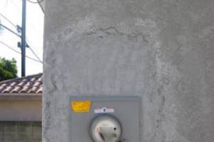 Painting Stucco Electrical Panel Patch - Painting