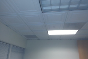 Reseda Drop Ceiling Tile Installed T Bar Grid Repaired