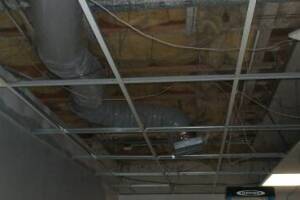 Repair Drop Ceiling Tiles Lighting Installed - Repair