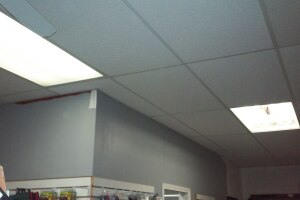 Repair Drop Ceiling Tiles Lighting Installed - Repair